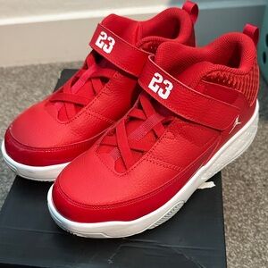 Jordan Kids Red and White Sneakers